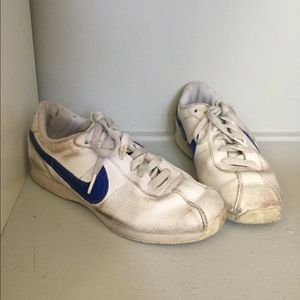 Blue and White Nike Cheer Shoes, Size: 7.5